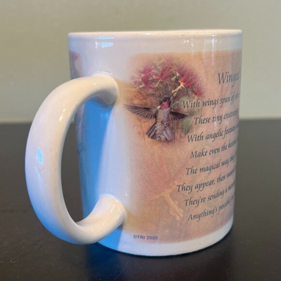 Vintage THIRSTYSTONE Hummingbird WINGED JEWEL Poem Mug ~ Christopher Griffins - Picture 4 of 11